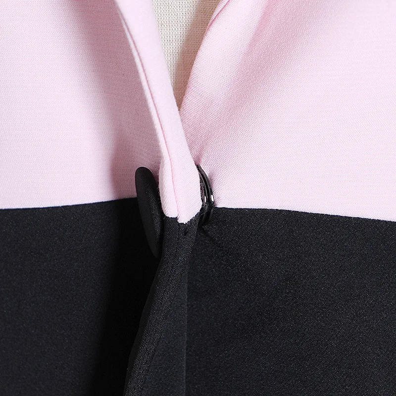 Женский офисный Блейзер контрастных цветов на одной пуговице|Женские пиджаки| |