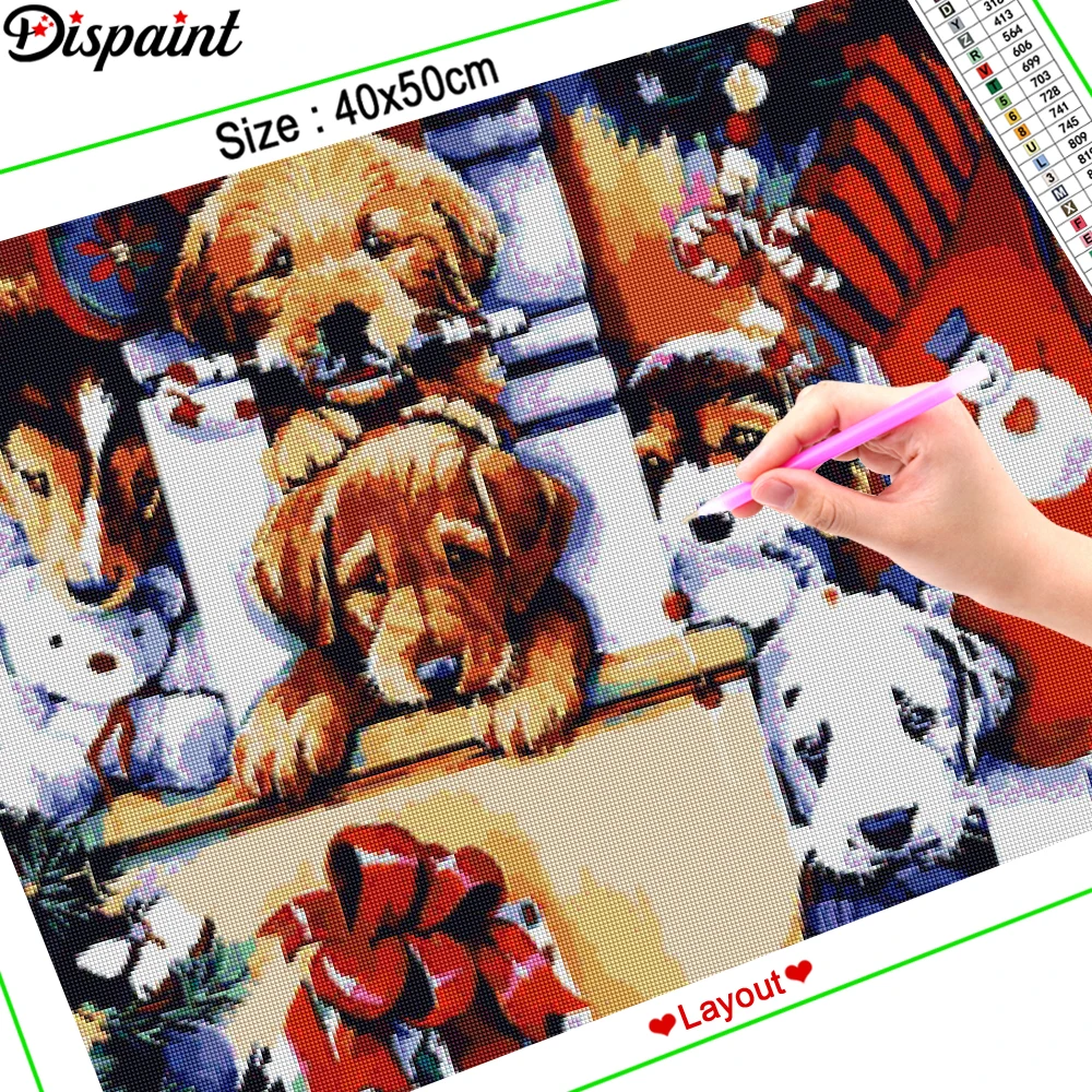 Алмазная вышивка DIY Набор для вышивки крестом 5D Вышивка с животными собаками