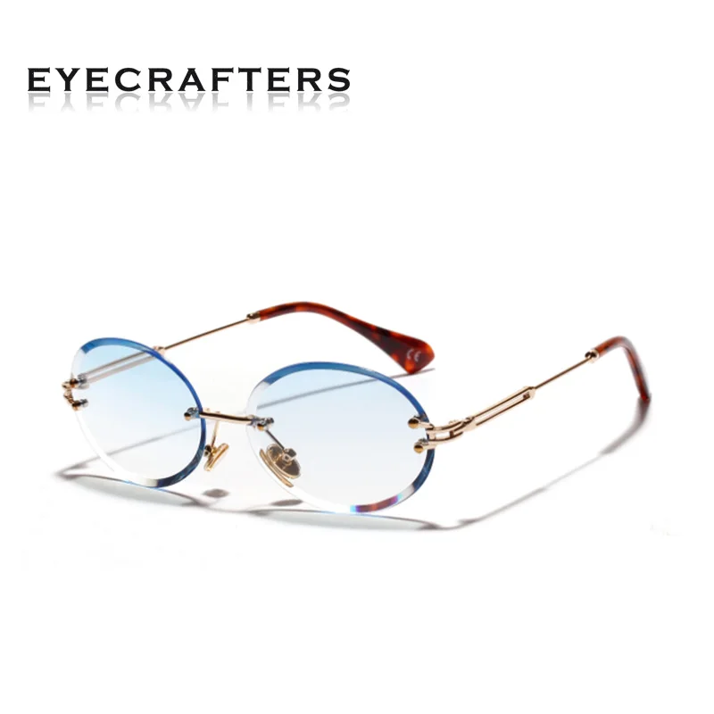 2020 маленькие Модные солнцезащитные очки EYECRAFTERS женские круглые без оправы