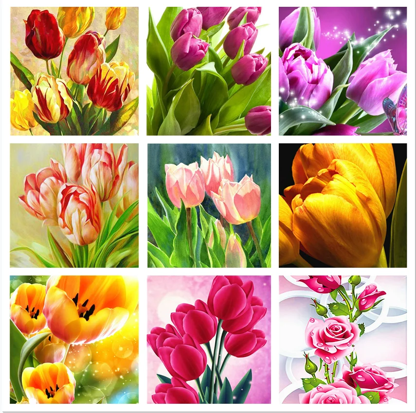 

Акриловая краска по номерам, ваза с цветами, масляная краска для взрослых, наборы «сделай сам», холст, рамка, картина, Раскраска по номерам, д...