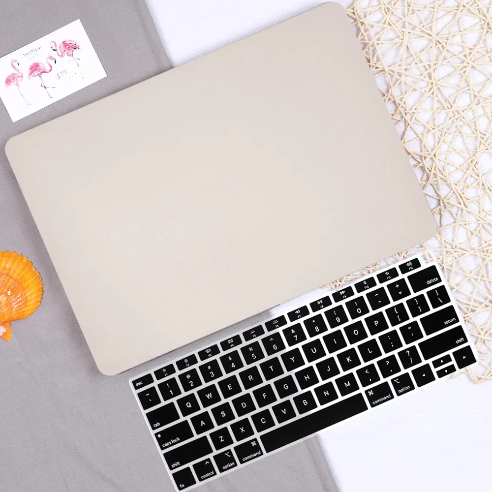 Rock ash Крем серии с крышкой клавиатуры для Macbook Por 13 15 Touch Bar A1706 A1707 A2159 новейший Air 13 A1466 A1932 - Цвет: Rock ash