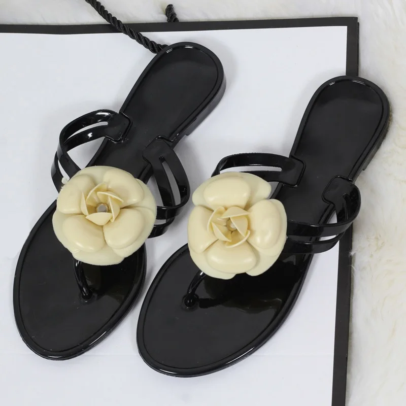 

Summer Women Sandals Flip Flops Outside Women Slippers Female Beach Shoes with Floral Ladies jelly shoes sandalias mujer 2022