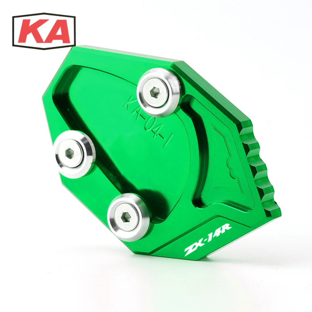 

CNC Motorcycle Kickstand Side Stand Larger Plate Pad Extentor For Kawasaki GTR1400 Ninja ZX14R ZX14 ZZR1400 Concours Accessories