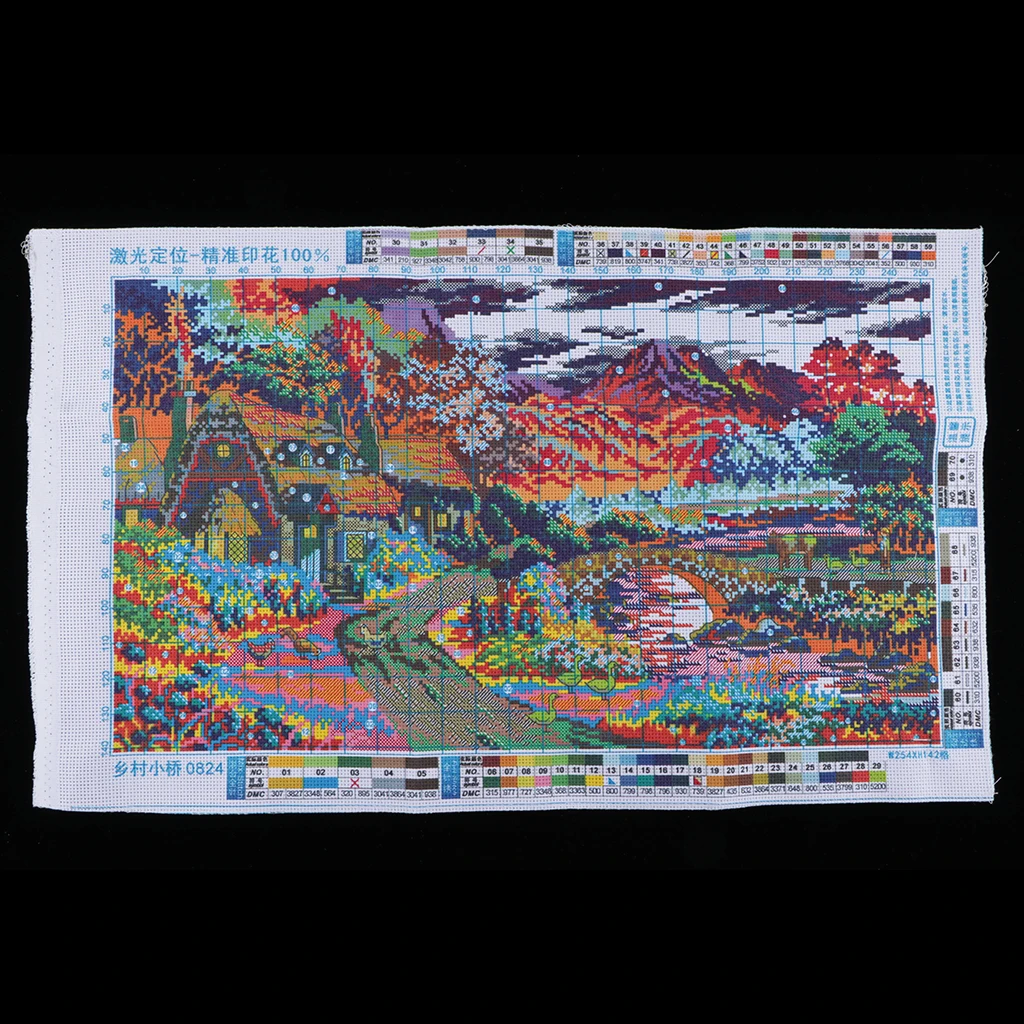 

Stampted Cross Stitch Kits Embroidery Package - Country Landscape 11CT