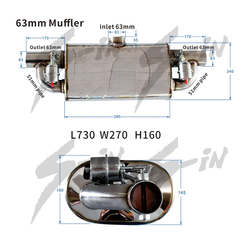 Глушитель вакуумный глушитель Т Стиль клапан муфельник 1 вход в 2 выхода клапана