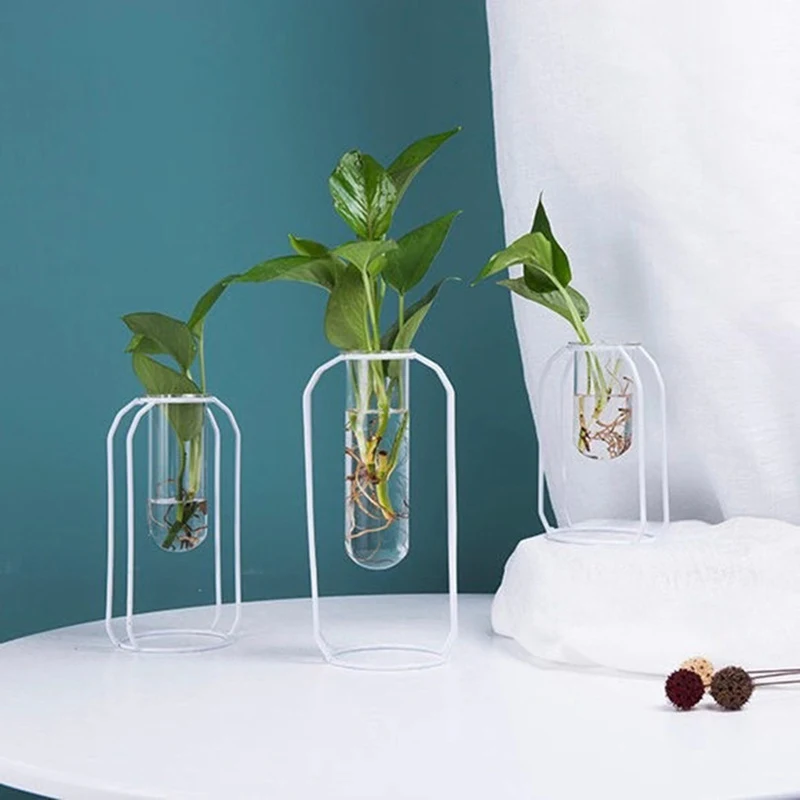 

The Desktop Is Simple And Fresh Decoration Used In Office Study Living Room Metal Vase Green Dill Creative Vase