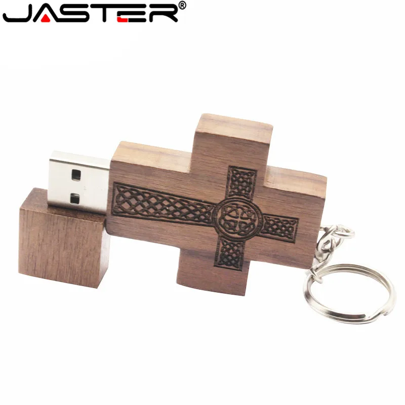 JASTER хит продаж креативный 2 цвета деревянный крест реальная емкость USB 0 4 ГБ/8 ГБ/16