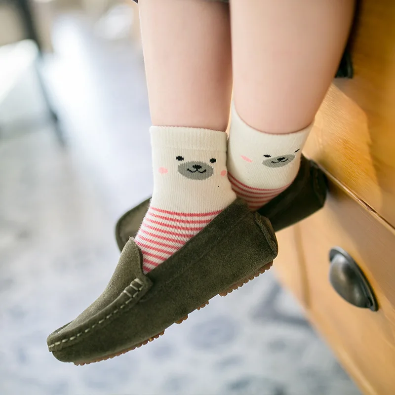5 Pairs Pack Wholesale Newborn Infant Cute Cartoon Soft Cotton Socks Winter Spring Hot Baby Toddler For 1-8Y |