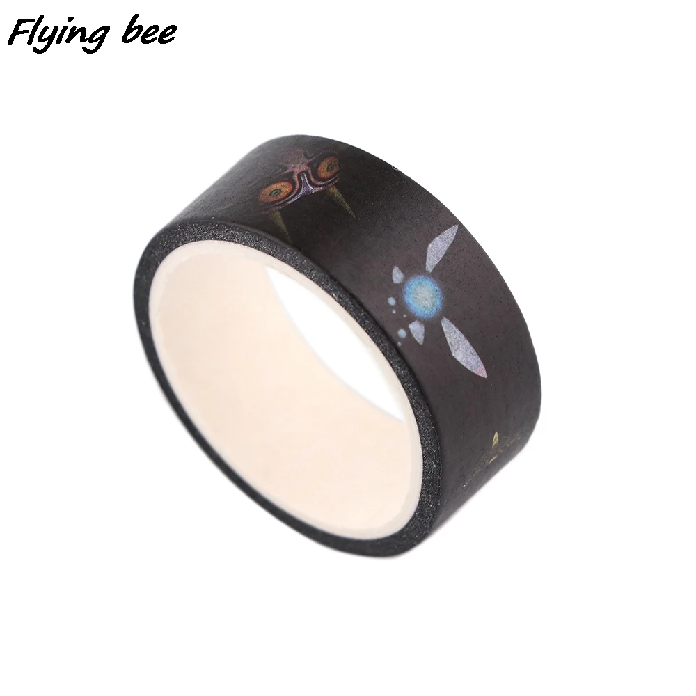 

Flyingbee 15mmX5m Knight Cool Black Washi Tapes Life Stationery Decorative Adhesive Scrapbooking DIY Paper Office Stickers X1819