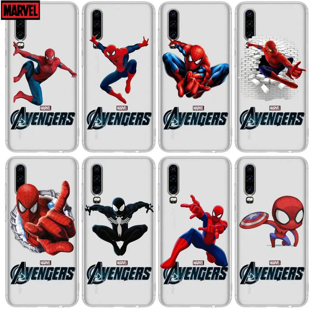 2021 чехол для телефона с супергероями из аниме Человек-паук Huawei p50 P40 P30 P20 P10 P9 P8 Lite E