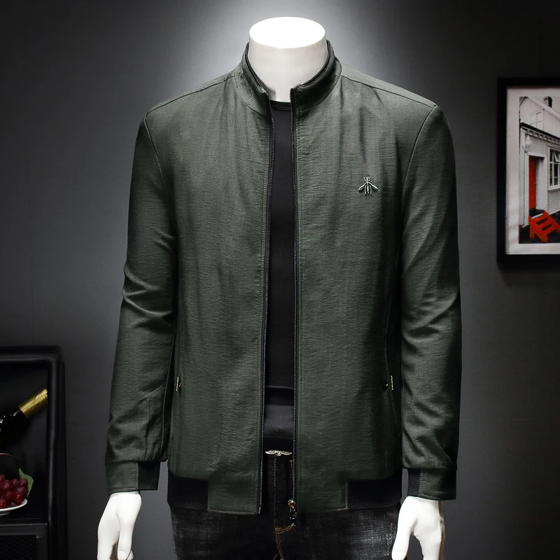 

Quality 2019 High Autumn Men Casual Jacket Embroidery Big Size 8XL 7XL 6XL 5XL Stand Collar Jaket Stylish windbreaker jaket1991