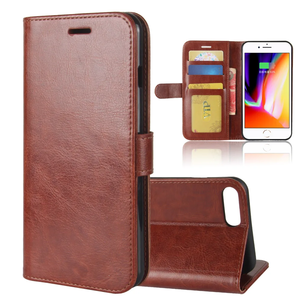 Чехол для iPhone 7 7plus держатель карт подставка кошелек кожаный флип чехол 8 iphone 8plus IP8