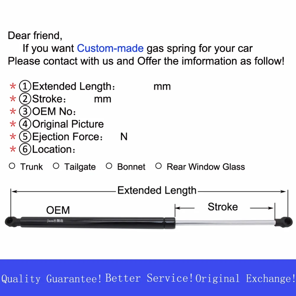 

Damper for Subaru B9 Tribeca 2006-2014 Rear Boot tailgate Lift Supports Struts Gas Shocks 634 mm