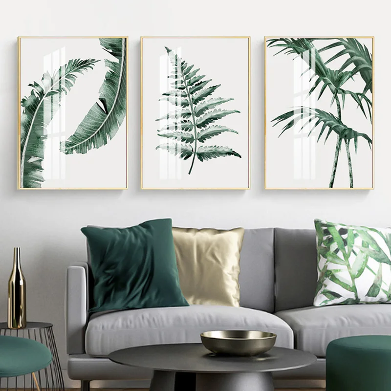 Настенные картины воды цвет лист тропического растения плакат Nordic Стиль Печать