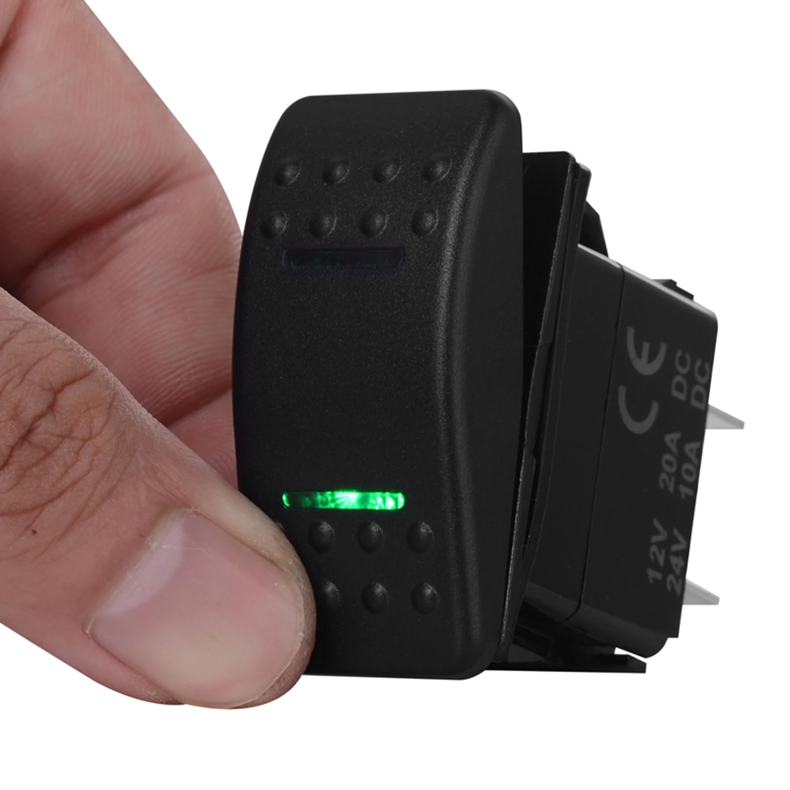 Ночное освещение зеленый светодиод клавишный переключатель 12 В 20A 7pin DPDT