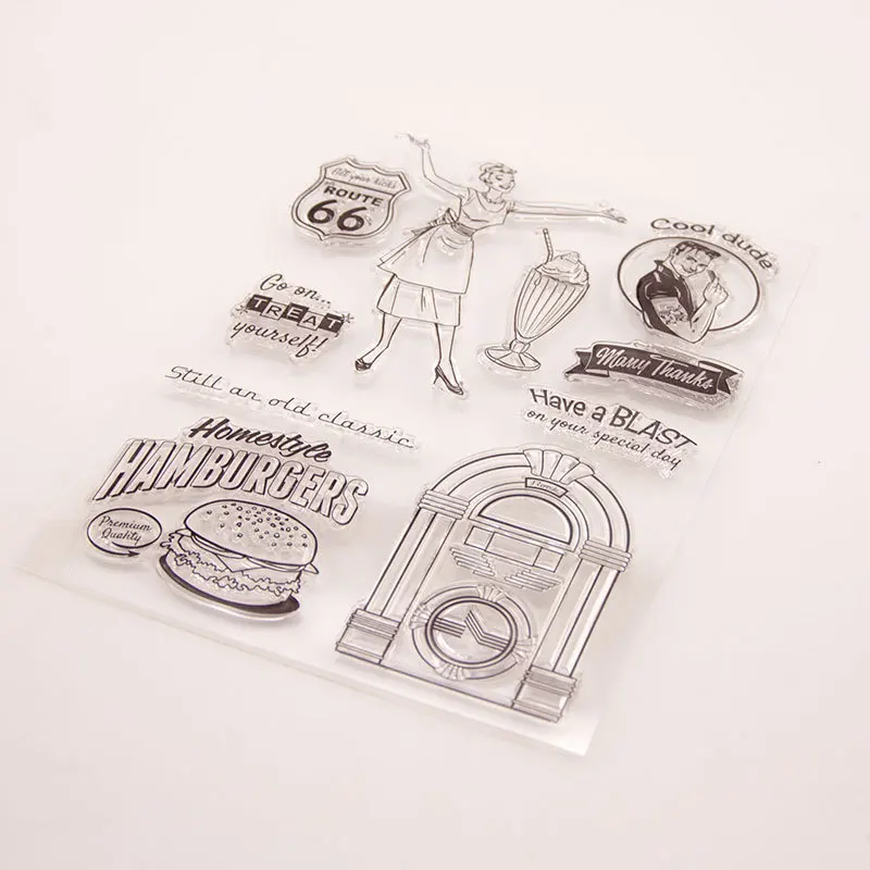 Силиконовые штампы с бургерами на день матери фотоальбом для скрапбукинга