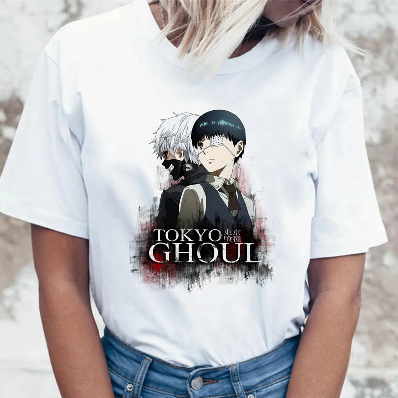 Tokyo ghoul футболка для женщин harajuku забавная Женские футболки Одежда корейский топ