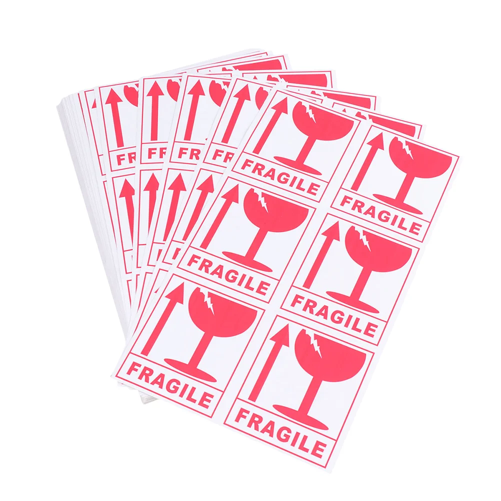 

Fragile Warning Stickers Adhesive Backside Sign FRAGILE Safe Transportation Sticker