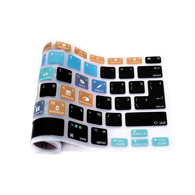 Чехол для клавиатуры HRH FL Studio с русскими клавишами силиконовый чехол MacBook Air Pro Retina
