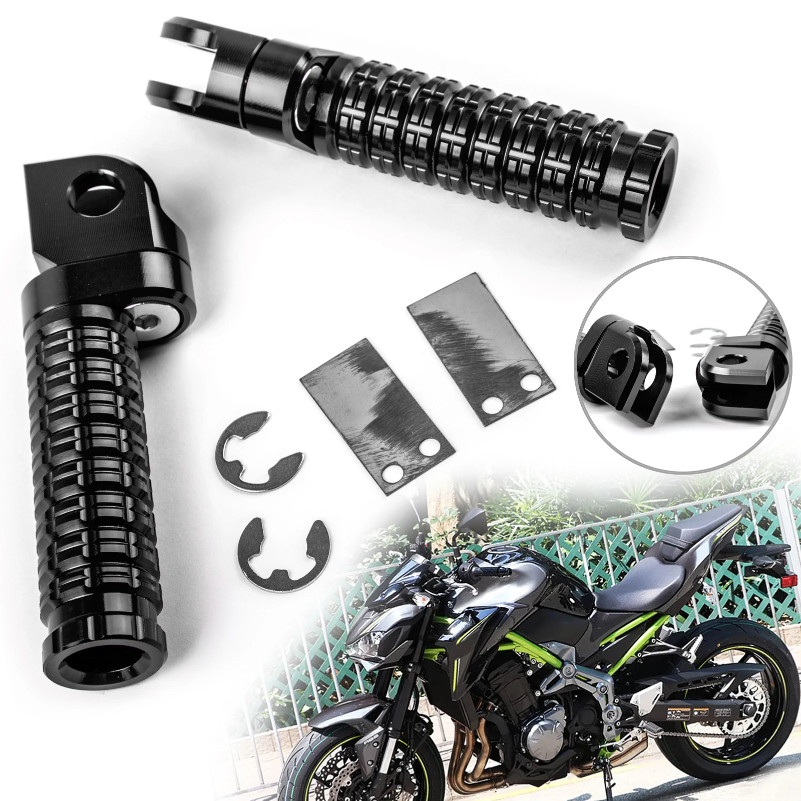 Artudatech Передняя CNC подножки для KAWASAKI NINJA 250 R 300 400 650 1000 ZZR1400 аксессуары|Подставки под