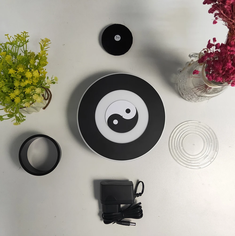DIY украшения магнитной левитации Плавающий вращающийся Дисплей платформа с LED