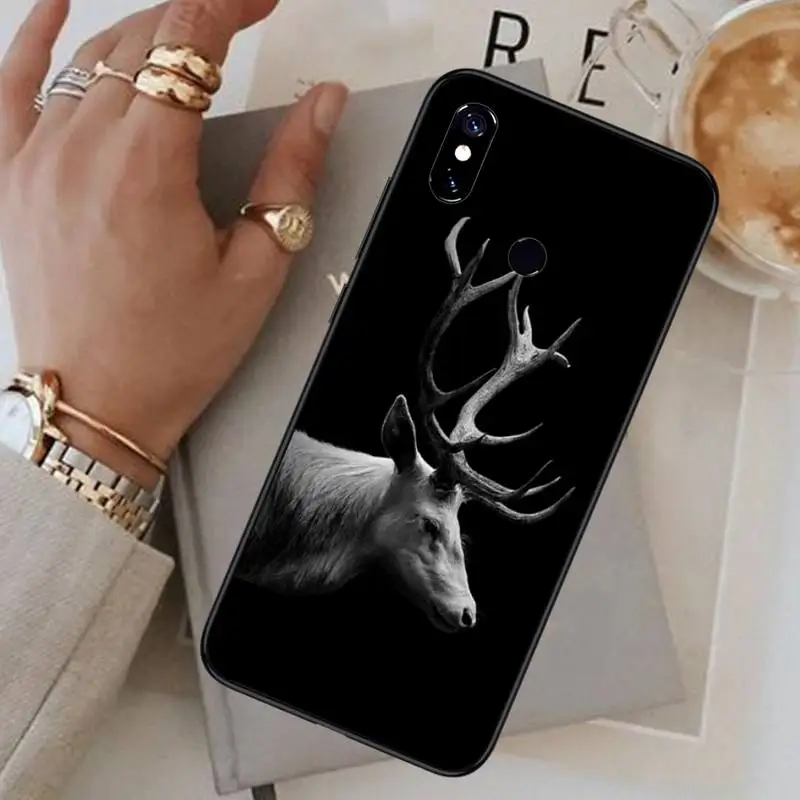 

Cute art animal elk aesthetics Phone Case For Xiaomi Redmi note 7 8 9 t max3 s 10 pro lite funda coque shell cover
