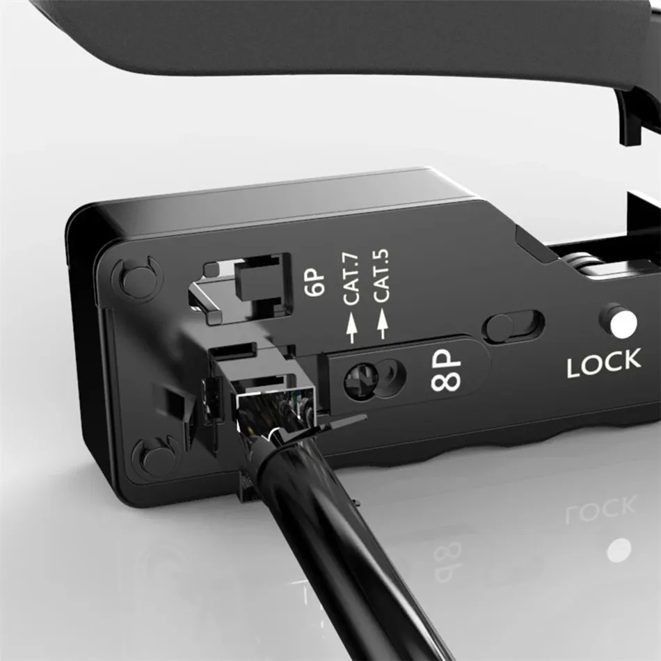Плоскогубцы для сетевого кабеля RJ45 Cat7 6P 8P обжимные инструменты с кристальной