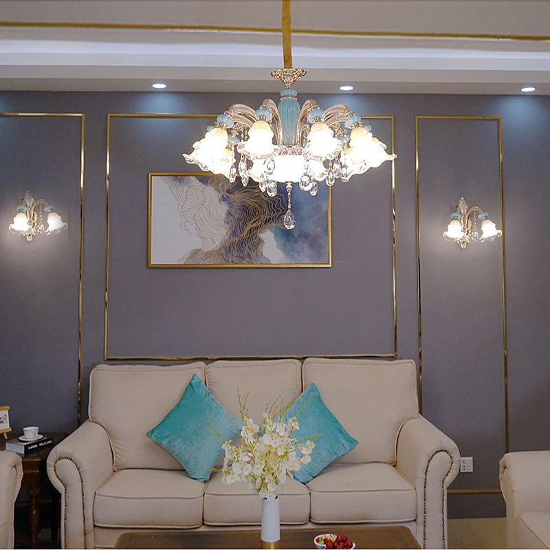 Современные хрустальные люстры для домашнего освещения украшения кристаллов