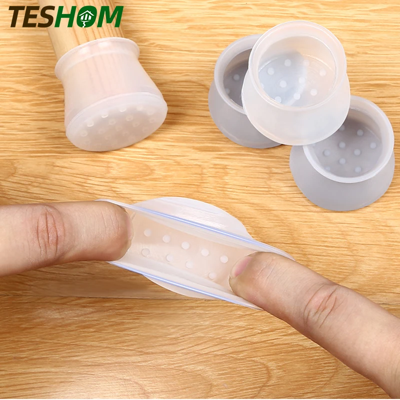 4 шт./компл. нескользящий Силиконовый коврик для защиты ног от непогоды | Мебель