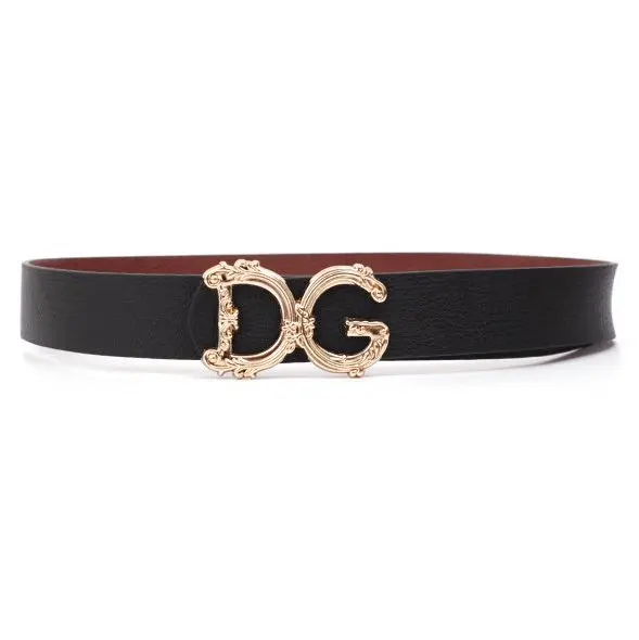 

DG Belt DG Buckle Waist and Trouser Belt Black Leather Belt DG Trouser Belt Luxury Belt Unisex