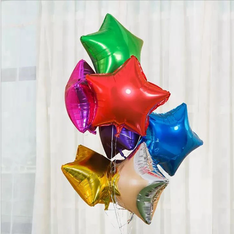 10 шт 18 дюймов в форме сердца надувные шары из алюминиевой фольги на день рождения