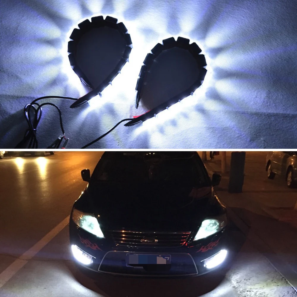 

2PCS 9 LED 12V Auto Truck Daytime Running Light Signal Lamps Super Bright DRL Car Fog Day Driving Lamp Waterproof LED Car Lights