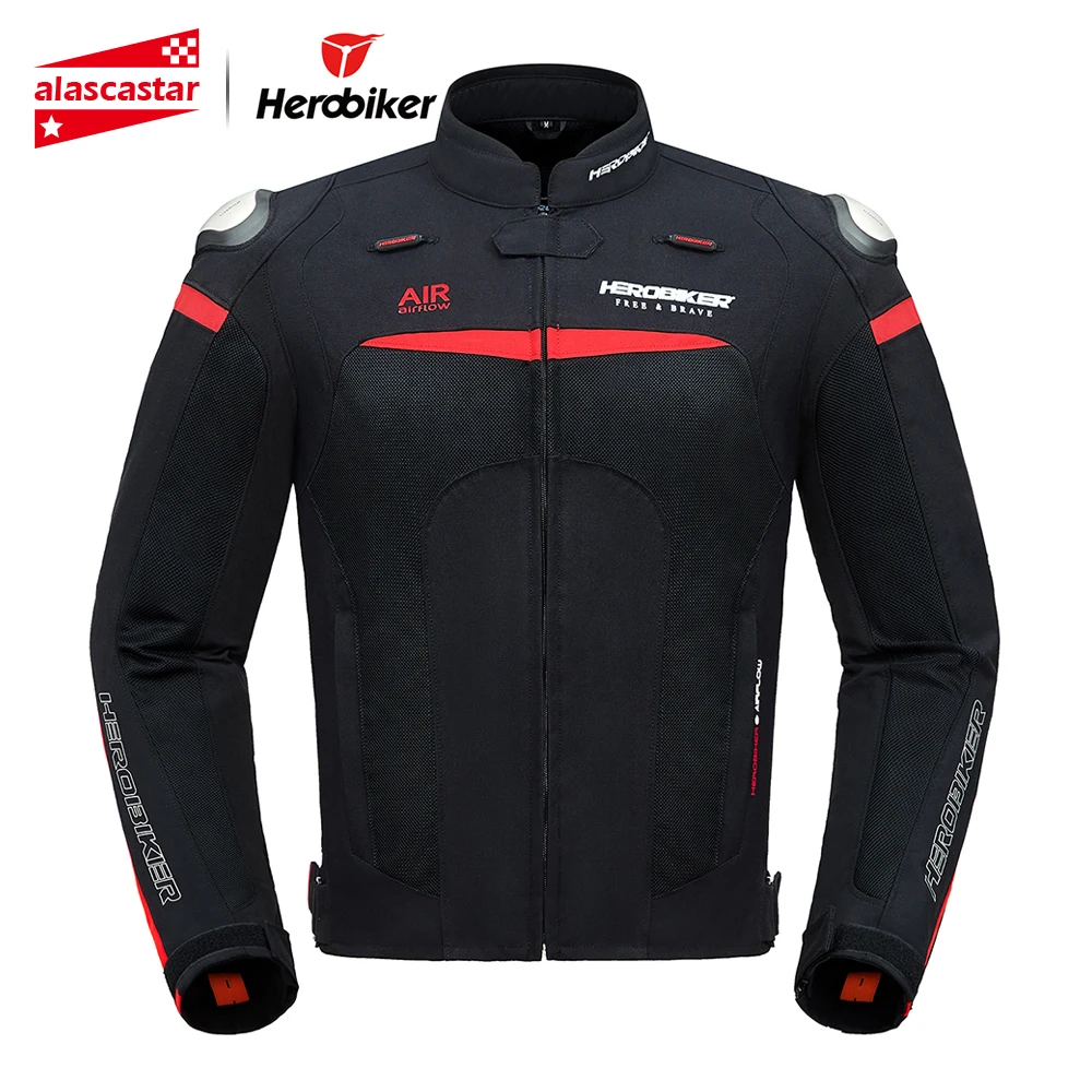 HEROBIKER летняя мотоциклетная куртка Мужская дышащая сетка jaqueta Chaqueta Moto куртка для мотокросса мотоциклетная защита