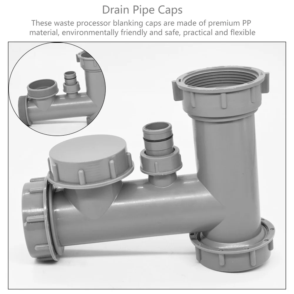 

6Pcs Drain Pipe Protective Covers Plug Pipe Caps Drainage Pipe Covers (Grey)