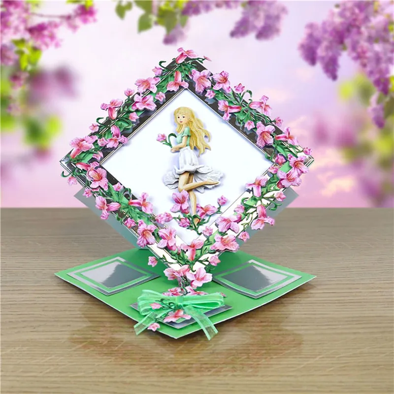 Цветы Листья лозы металлический Трафаретный вырубной Штамп для DIY Скрапбукинг