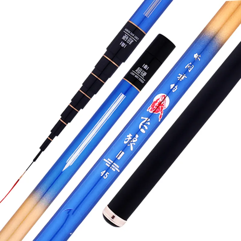 3.6M/4.5M/5.4M/6.3M/7.2M Stream Rod Super Hard Carbon Fiber Hand Pole Telescopic Fishing Olta Spinning Stick Vara De Pesca