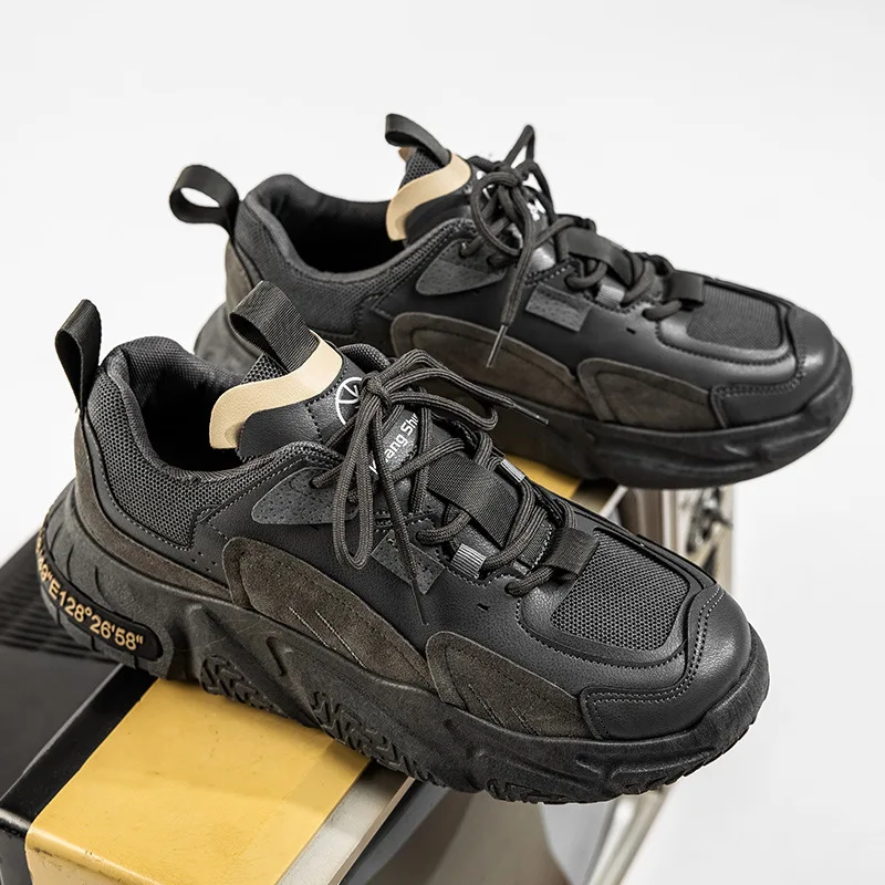 Men's Vulcanize Shoes High Fashion Chunky Sneakers Men Zapatos Hombre Thick Sole Casual Tenis Masculino 2021 New | Обувь