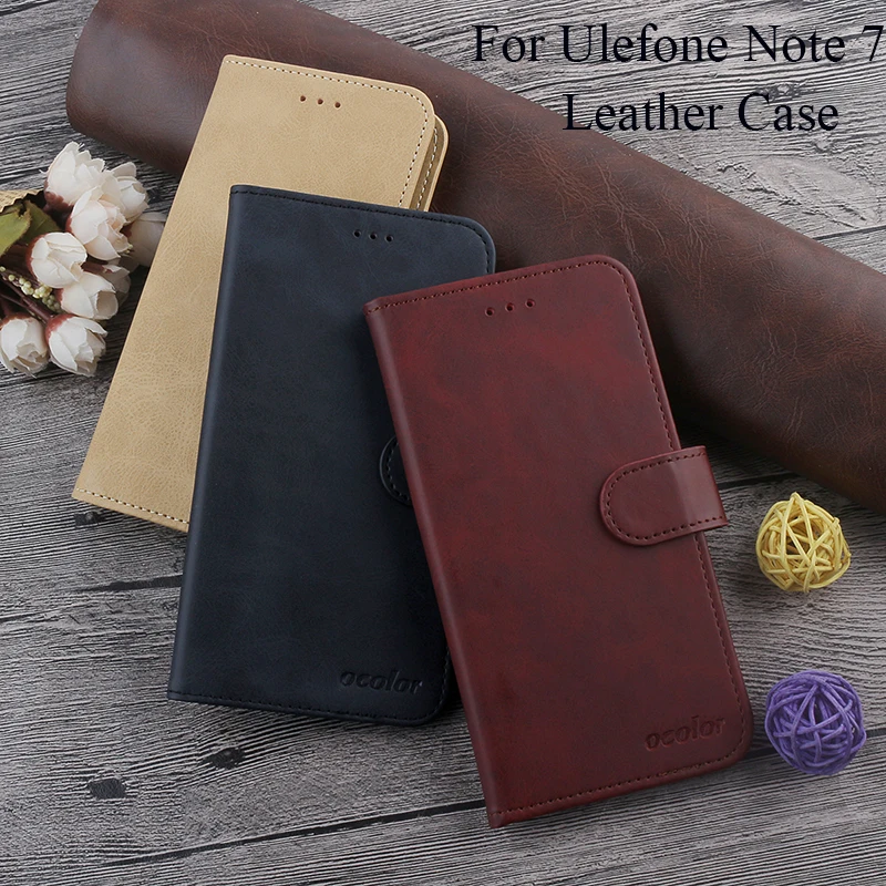 Ocolor для Ulefone Note 7 PU кожаный чехол классический флип мобильного телефона защитный