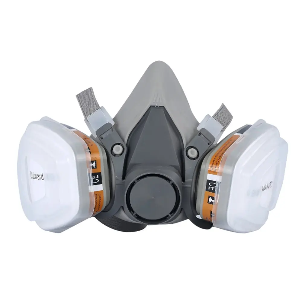 

Industry Half Face Paint Spray Gas Mask Respirator Protective Safety Work Dust Proof Respirator Mask With Filter