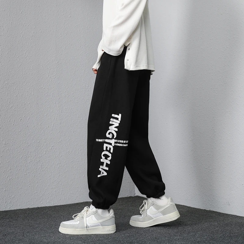 

High Quality Cotton Sweatpants for Men Fashion Trends Joggers Clothing Teens Letter Print Harem Pants Male Hip Hop Streetwear