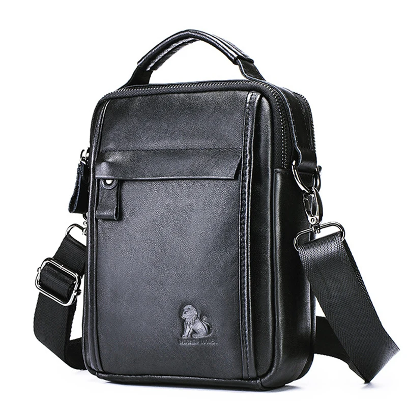 Брендовые новые мужские сумки на плечо из натуральной кожи Повседневная