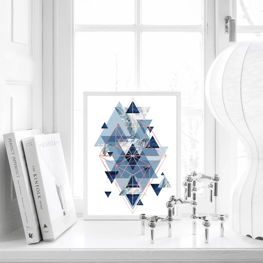 Абстрактный геометрический слон гора настенная Картина на холсте скандинавские