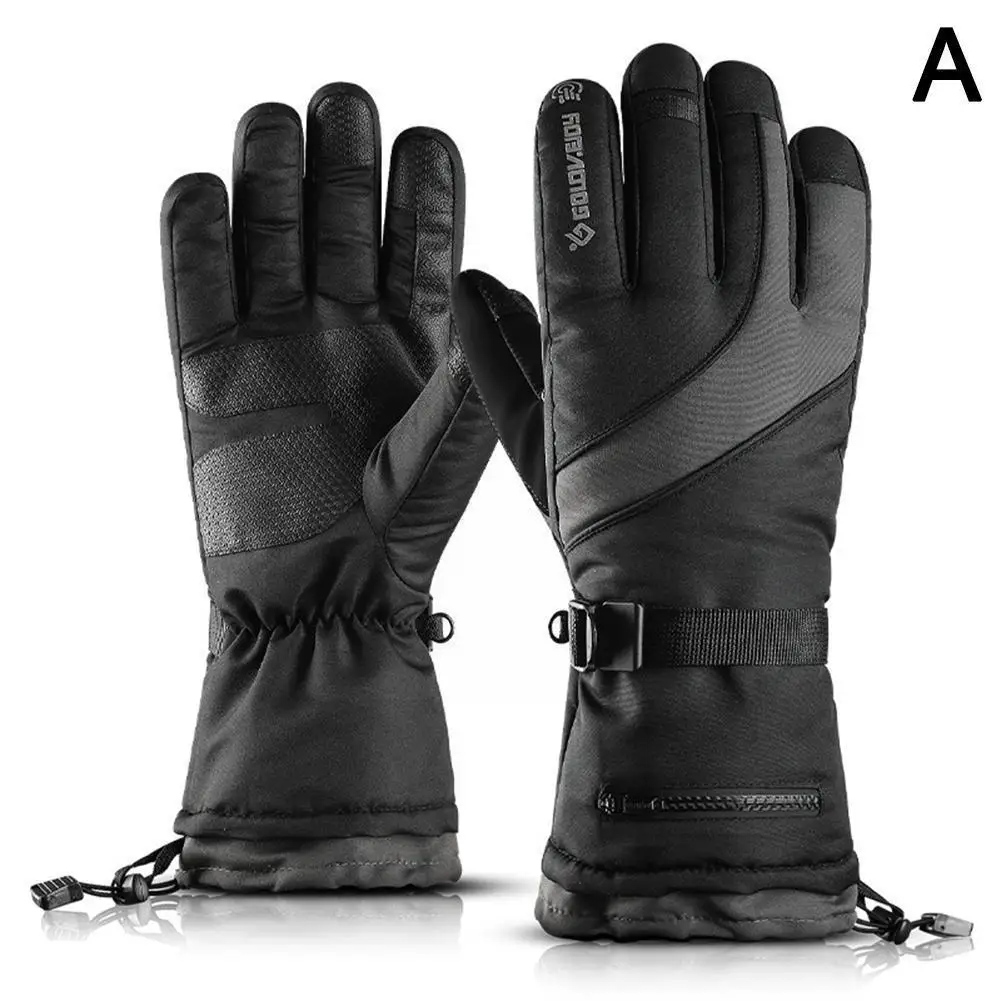 

Лыжные перчатки, водонепроницаемые зимние перчатки, мотоциклетные теплые мужские перчатки для альпинизма и верховой езды, Зимние флисовые ...