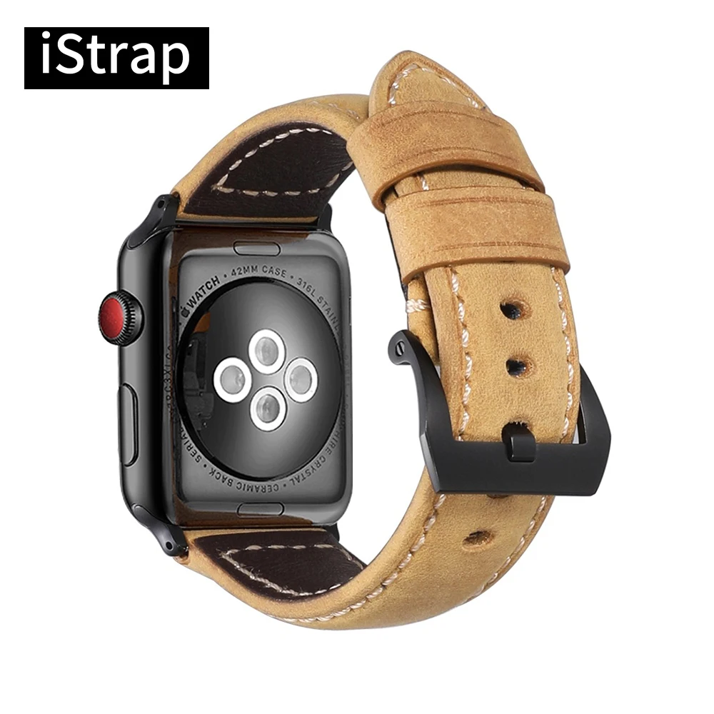 Ремешок для часов iStrap серебристо-черные Ремешки наручных ручная работа браслет