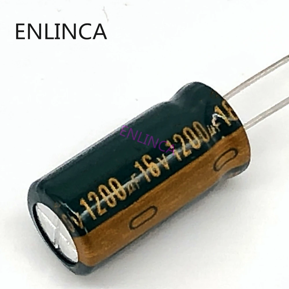 

30pcs/lot T25 1200uf16V Low ESR/Impedance high frequency aluminum electrolytic capacitor size 10*20 16V 1200uf 20%