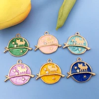 5pcslot gold plated star cat enamal charm pendant for diy trendy necklace bracelet earrings jewelry making alloy accessories