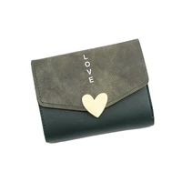 women fashionable pu leather female portable wallet letter printing wallet lightweighted short change purse for women