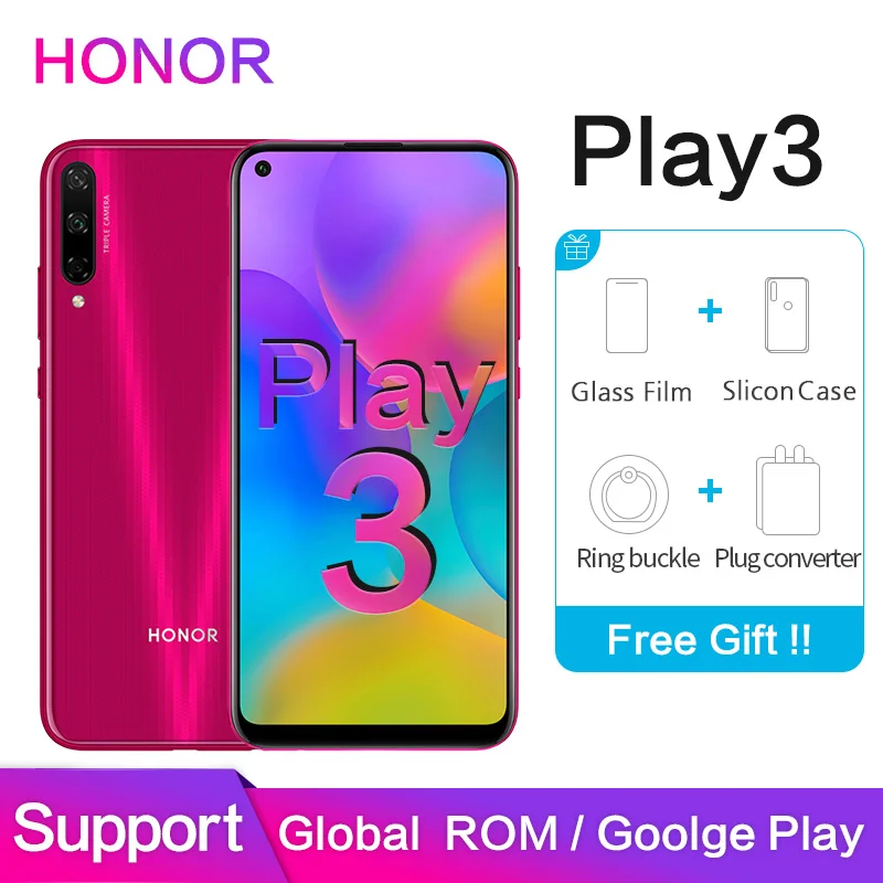 Honor play3 Global rom 4 ГБ 64 Поддержка Google Play 1560*720 P 6 39 '' полноэкранная двойная sim карта