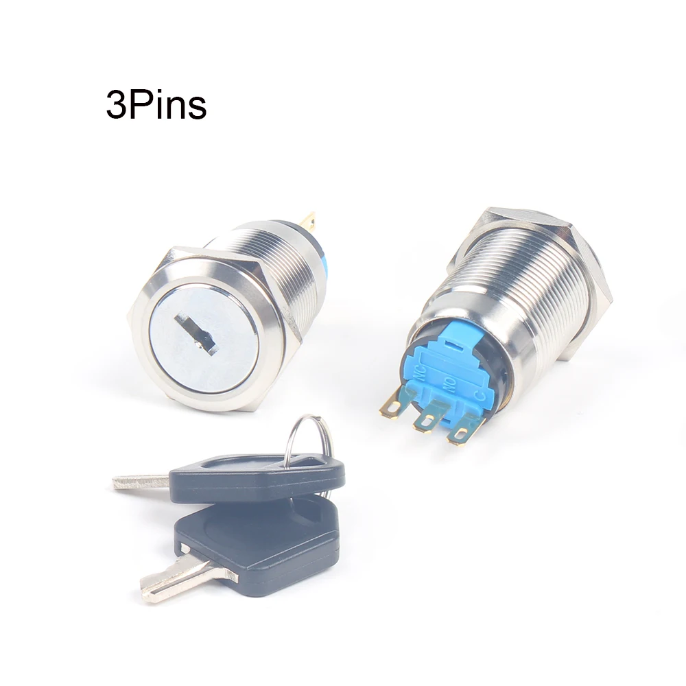 19 мм латунный хромированный ключ металлический водонепроницаемый 2/3 позиционный