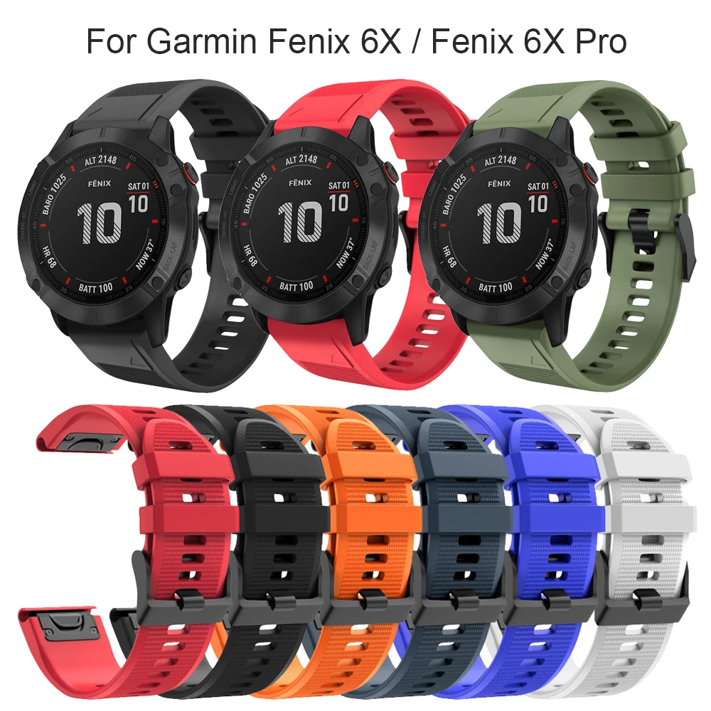 

Силиконовые Ремешки для наручных часов Garmin Fenix 6X / Fenix 6X Pro, Plus 6X + сменные ремешки, силиконовые ремешки 2020